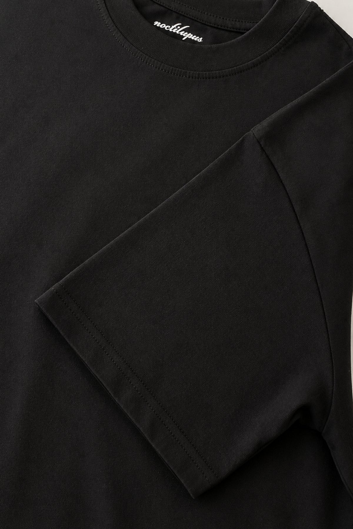 Noctilupus Premium 2-teiliges schwarz-weißes Oversize Basic T-Shirt-Set