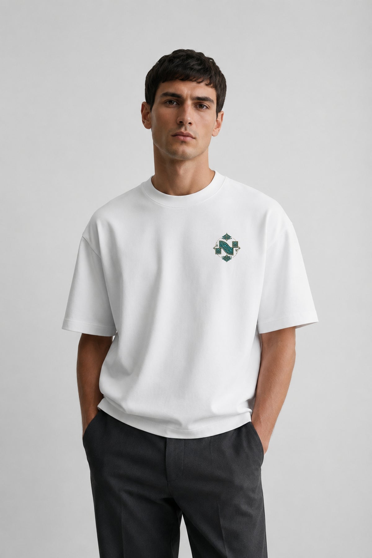 Noctilupus Türkis Relikt T-Shirt in Weiß