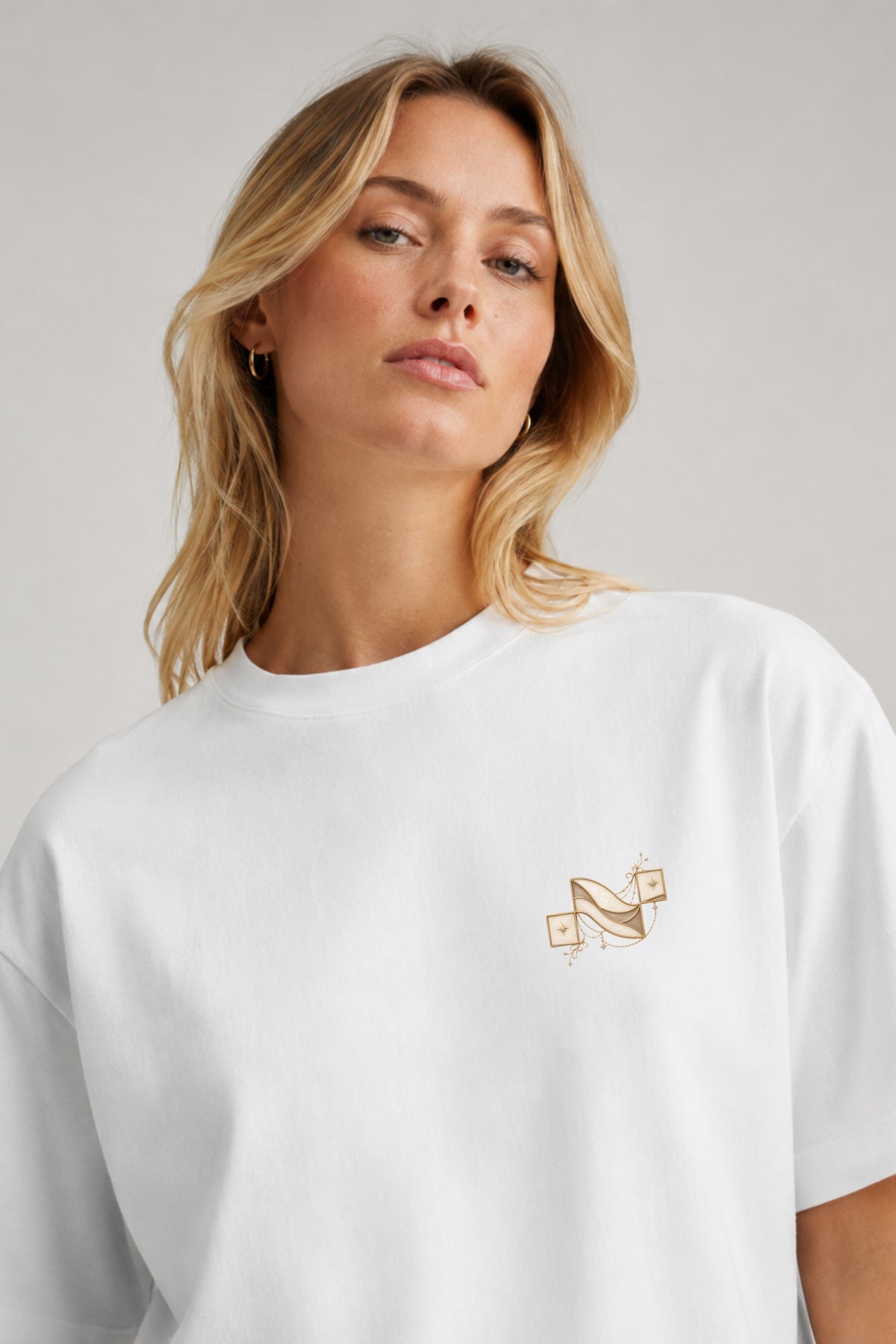 Noctilupus Golden Pearl T Shirt in White