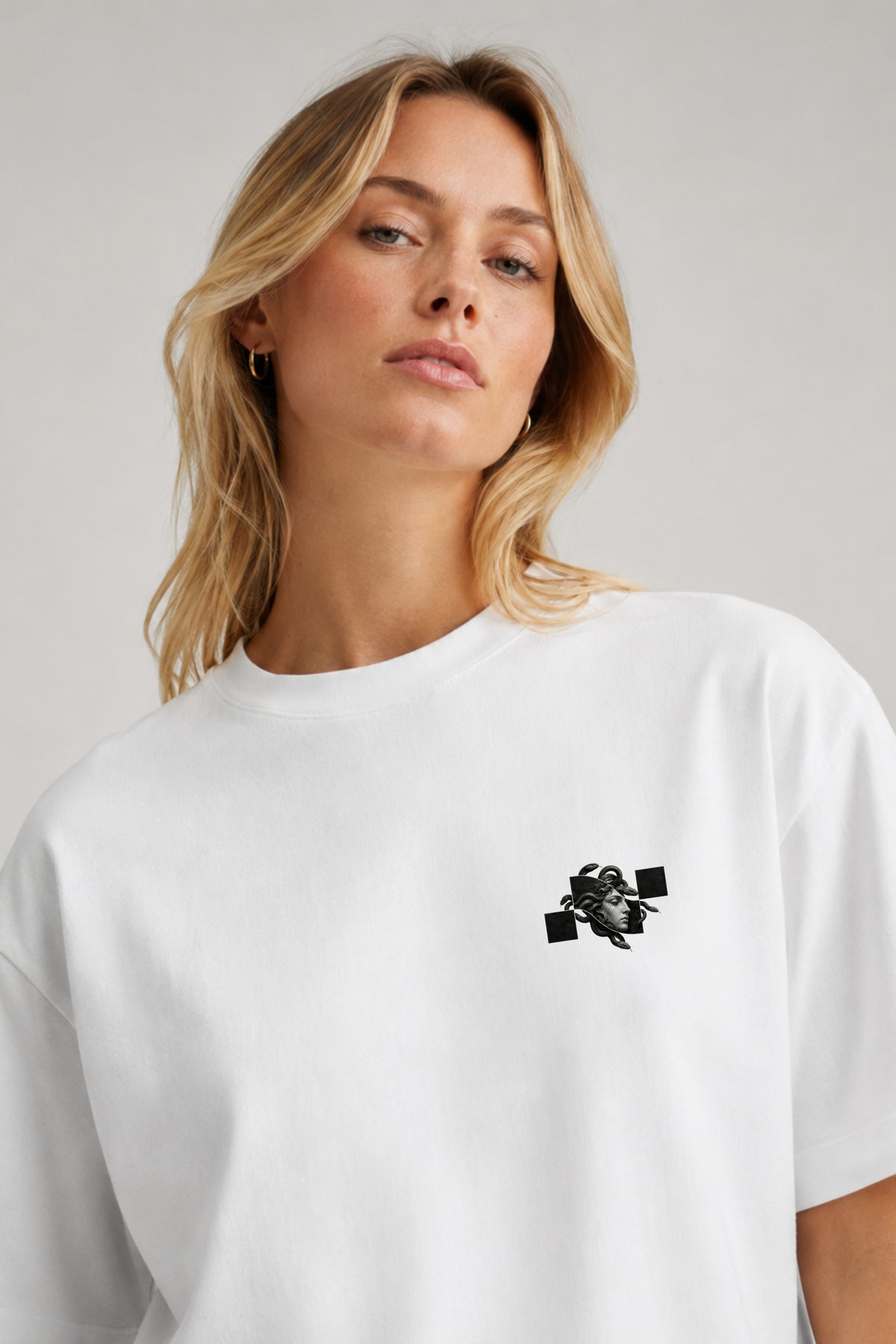 Noctilupus Medusa Crest T Shirt in White