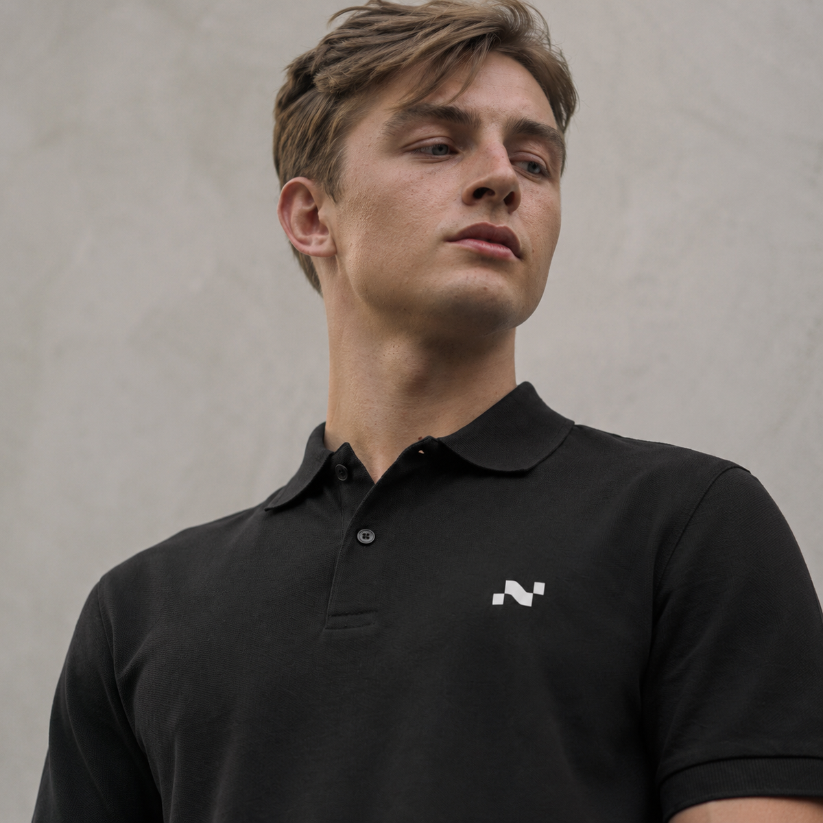 Noctilupus Poloshirt in Schwarz
