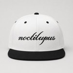 Noctilupus Snapback Cap in White and Black