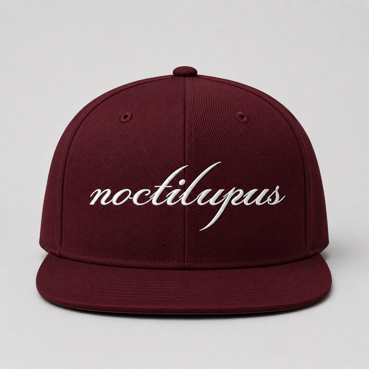Noctilupus Snapback Cap in Burgundy