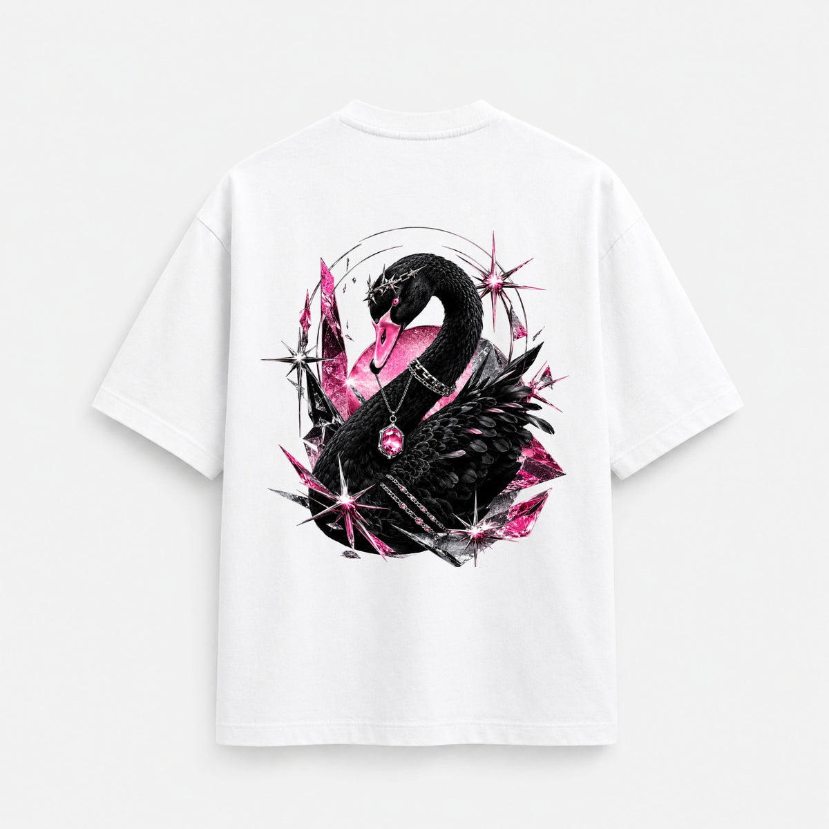 Noctilupus Crystal Swan T-Shirt in Weiß